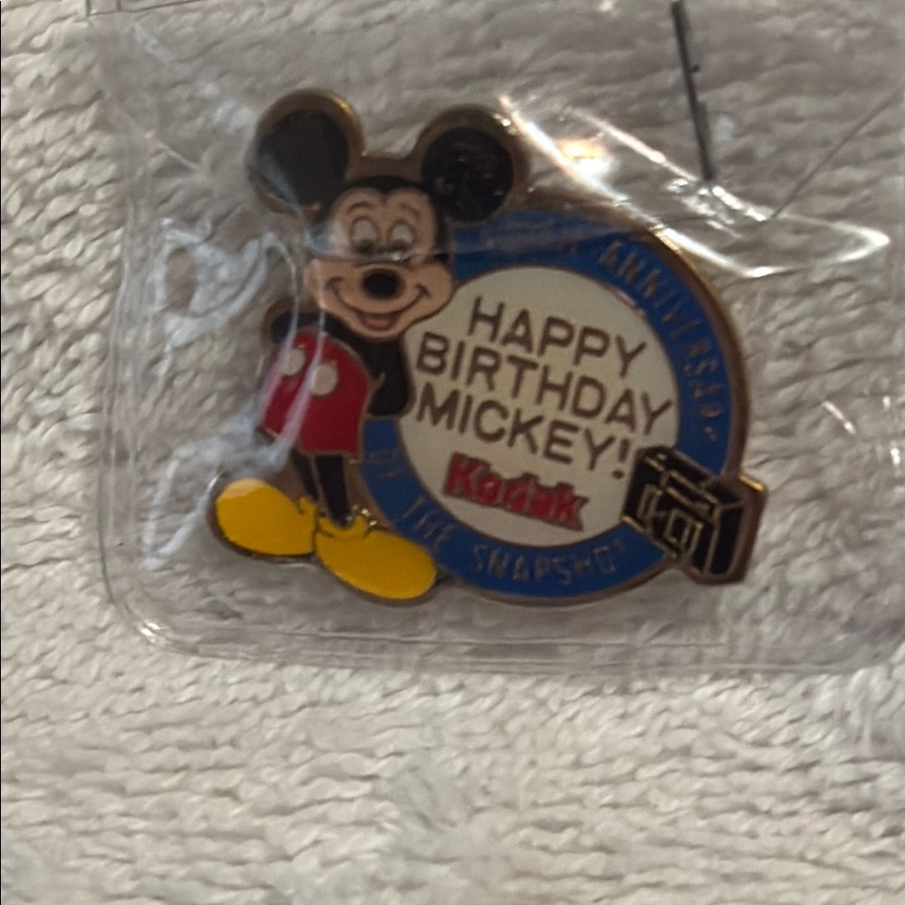 Kodak Mickey Mouse Birthday Pin